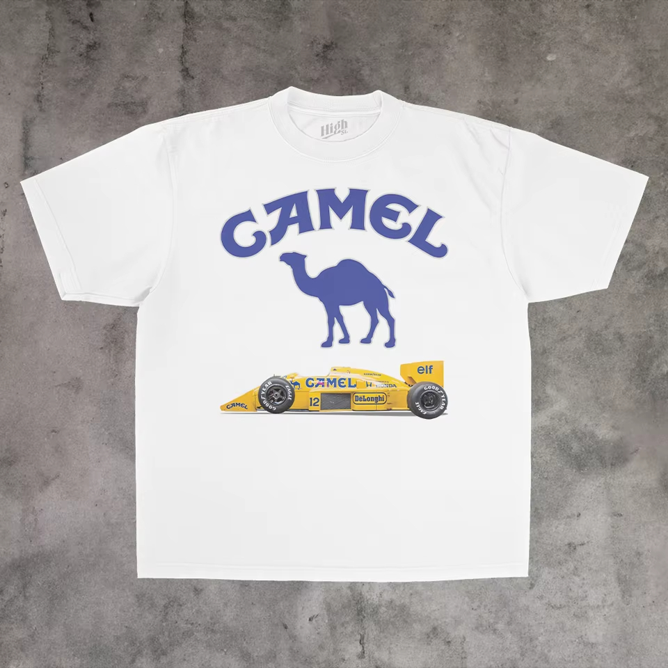 Streetwear Brand Vintage - Kaos Vintage Racing Classic Camel Trendy