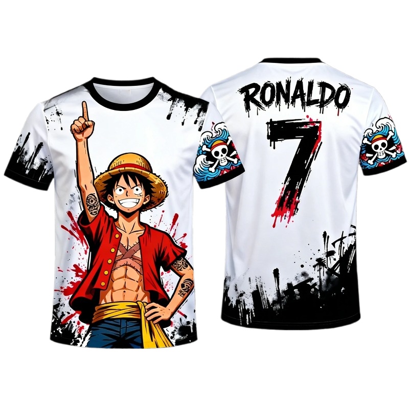 Streetwear Brand Jersey - One Piece Luffy No.7 Jersey Olahraga