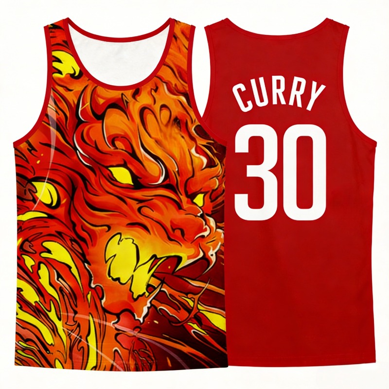 Streetwear Brand Jersey - Jersey Basket Superstar Curry James Motif