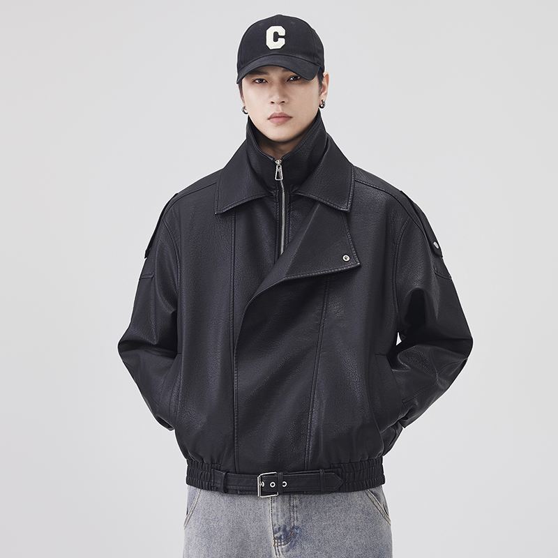 Jaket Kulit Musim Gugur Musim  - Streetwear Brand Vintage ulasan dan harga