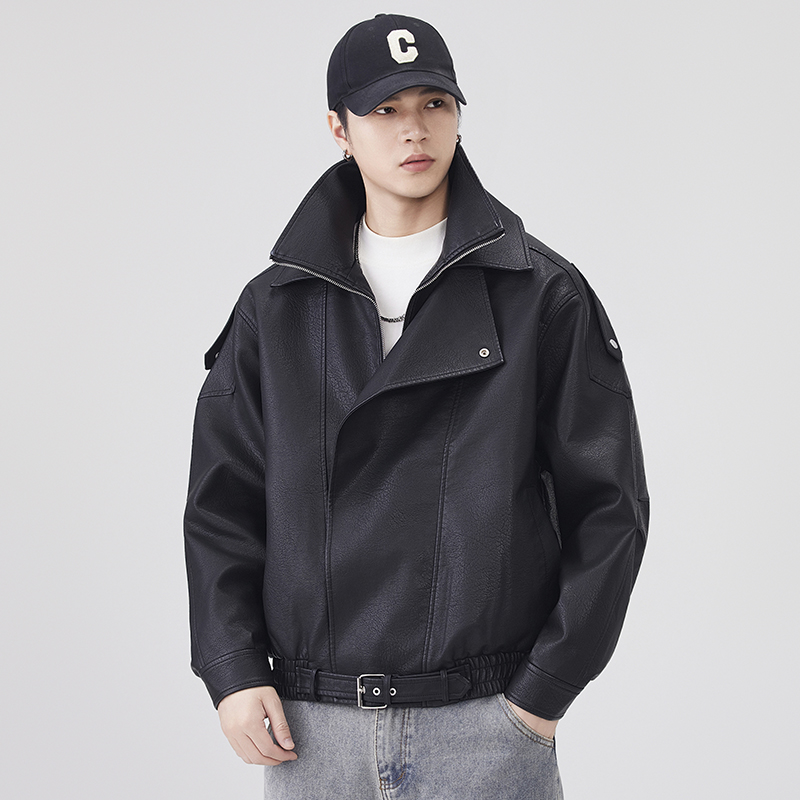 Jaket Kulit Musim Gugur Musim  - Streetwear Brand Vintage ulasan dan harga