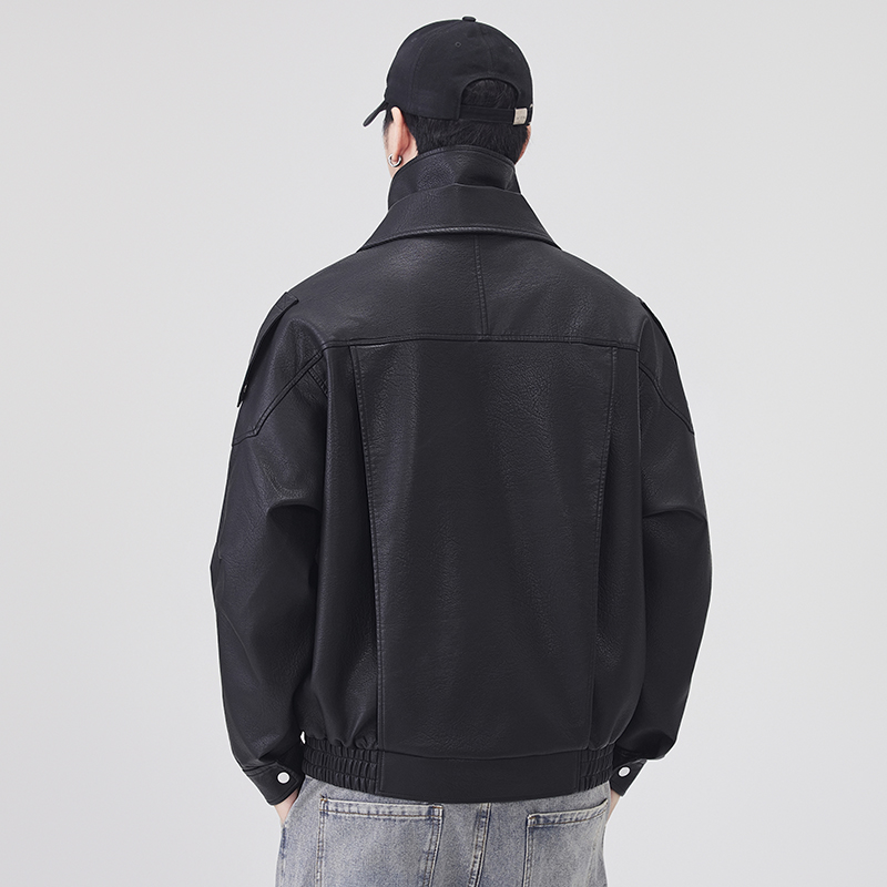 Jaket Kulit Musim Gugur Musim  - Streetwear Brand Vintage ulasan dan harga